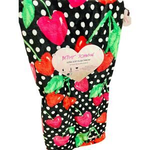 Betsy Johnson cherry throw 50 by 60 super soft and adorable